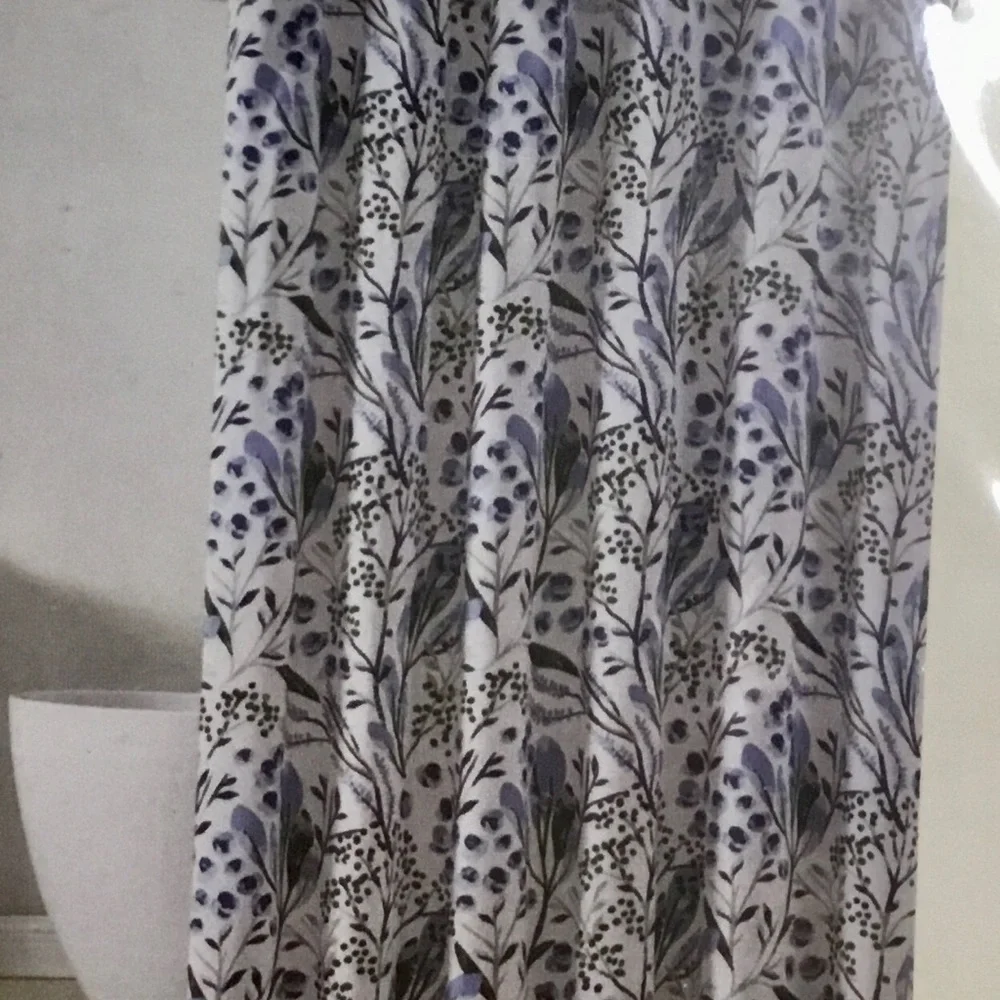 Southern Living Botanical Shower Curtain - Blue and White